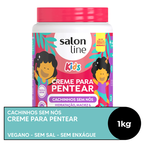 Creme para Pentear Salon Line Cachinhos sem Nós Morango 1kg
