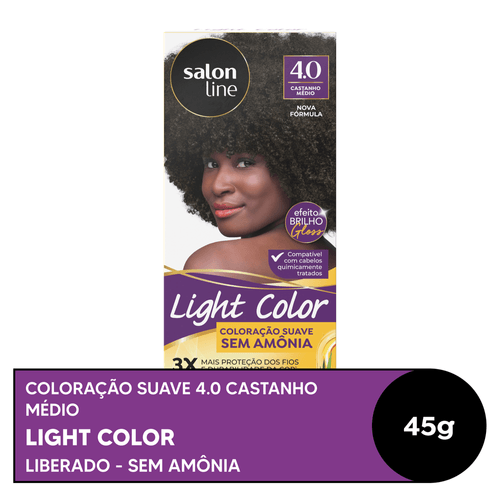 Tintura Salon Line Light Color Profissional Castanho Médio 4.0