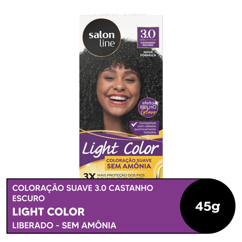 Tintura Salon Line Light Color Profissional Castanho Escuro 3.0