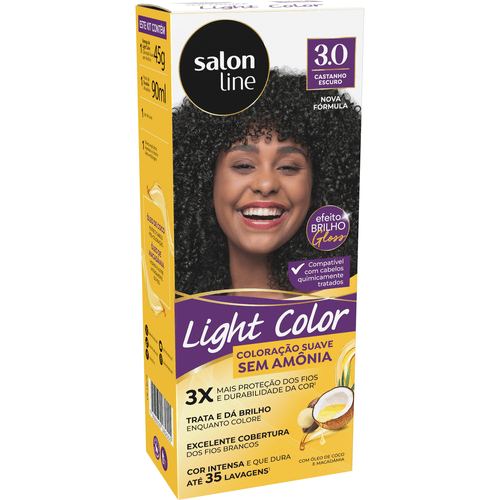 Tintura Salon Line Light Color Profissional Castanho Escuro 3.0