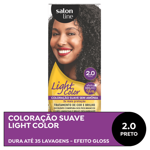 Tintura Salon Line Light Color Profissional Preto 2.0
