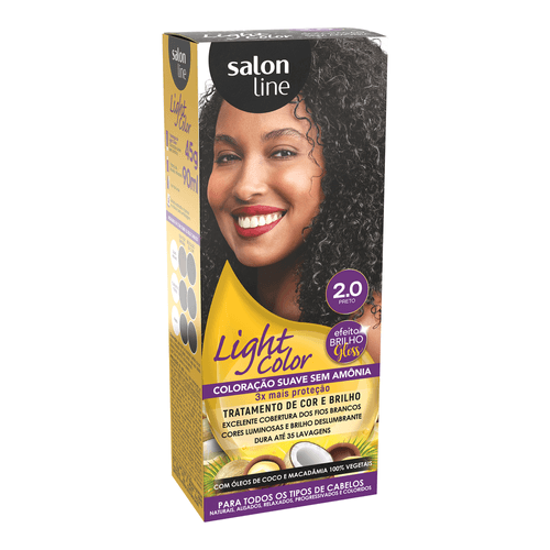 Tintura Salon Line Light Color Profissional Preto 2.0