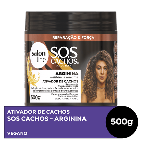 Ativador de Cachos Salon Line SOS Cachos Reconstrução 500g