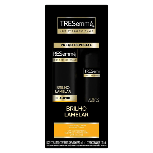 Kit Shampoo 350ml + Condicionador 175ml TRESemmé Brilho Lamelar