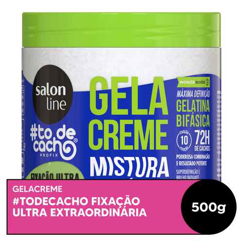 Gelacreme Salon Line Super Definição Fixação Ultra #todecacho 500g