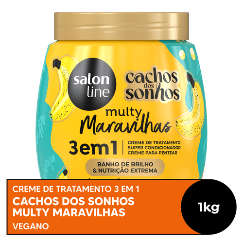 Creme de Tratamento Salon Line Multy Maravilhas Banho de Brilho Cachos dos Sonhos 1kg