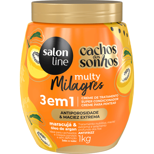 Creme de Tratamento Salon Line Multy Milagres Antiporosidade Cachos dos Sonhos 1kg