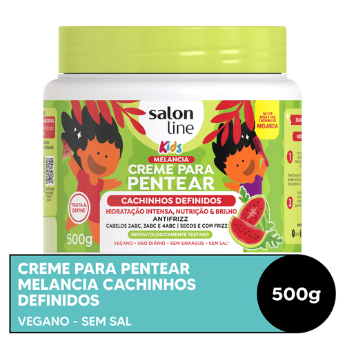 Creme para Pentear Salon Line Melancia Cachinhos Definidos Kids 500g