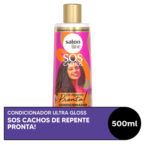 Condicionador Salon Line Super Brilho De Repente Pronta! SOS Cachos 500ml