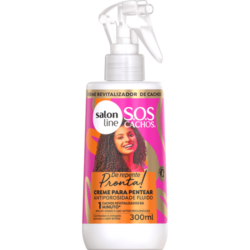 Creme para Pentear Salon Line Fluido De Repente Pronta SOS Cachos 300ml