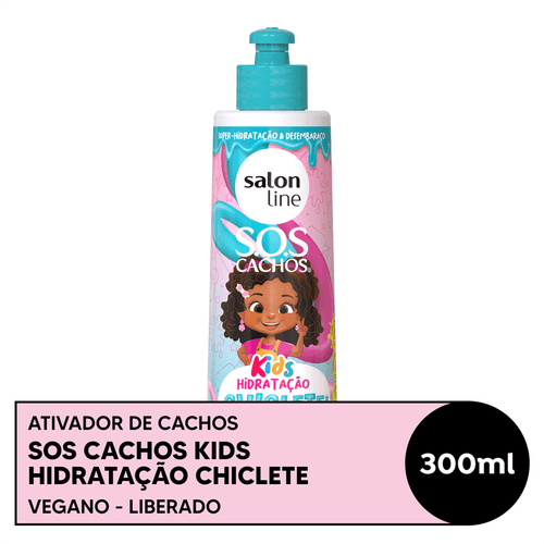 Ativador de Cachos Salon Line SOS Cachos Kids Hidratação Chiclete 300ml