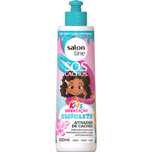 Ativador de Cachos Salon Line SOS Cachos Kids Hidratação Chiclete 300ml