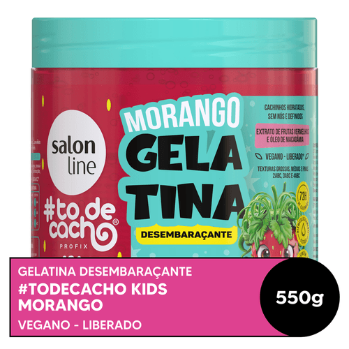 Gelatina Morango Salon Line Desembaraçante #todecacho Kids 550g