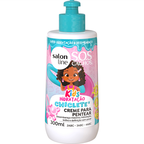 Creme para Pentear Salon Line SOS Cachos Kids Hidratação Chiclete 300ml