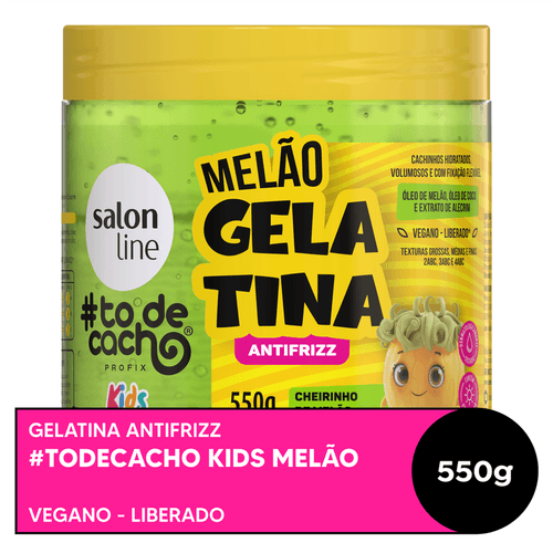 Gelatina Antifrizz Salon Line #To De Cacho Kids Melão 550g