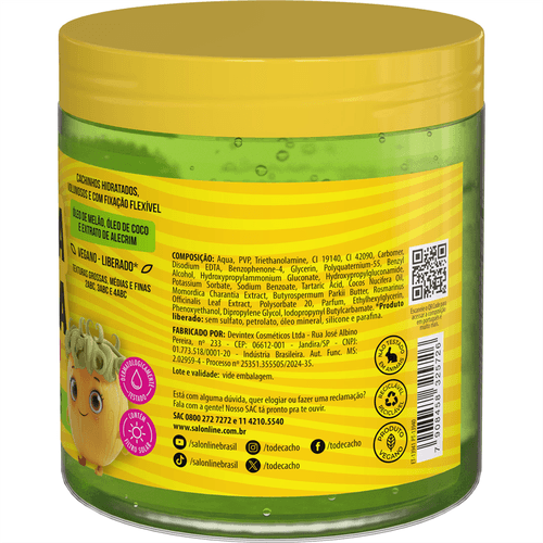 Gelatina Antifrizz Salon Line #To De Cacho Kids Melão 550g