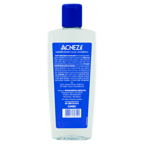 Acnezil Sabonete Liquido Facial 200ml