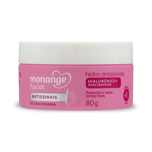 Creme Facial Monange Hidra Antissinais com Hialurônico + Niacinamida 80g
