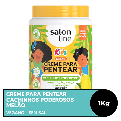 Creme para Pentear Salon Line Kids Cachinhos Poderosos Melão 1kg