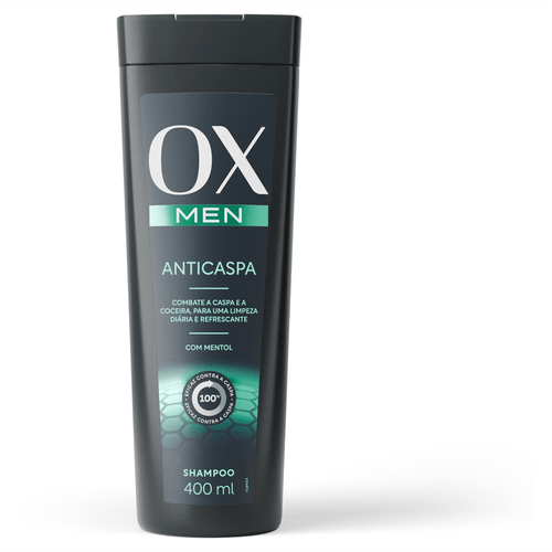 Shampoo Anticaspa OX Men com Mentol 400ml