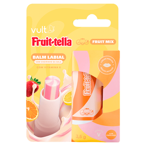 Balm Labial Vult Rosa Perolado Fruit Mix Fruit-tella 3,5g