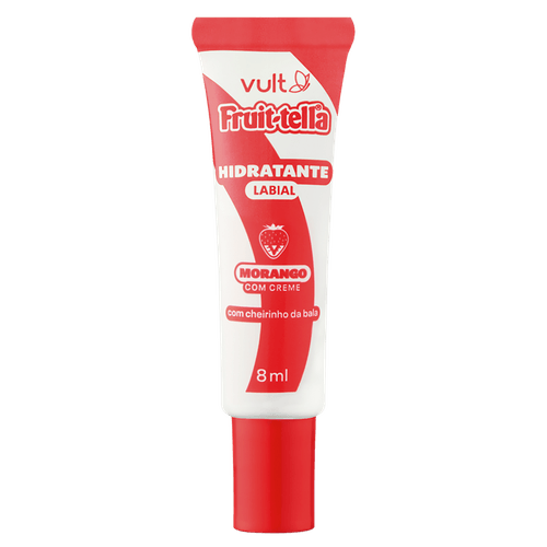 Hidratante Labial Vult Vermelho Morango com Creme Fruit-tella com 8ml