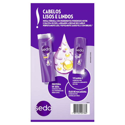 Kit Seda Liso Perfeito Shampoo 300ml + Condicionador 190ml