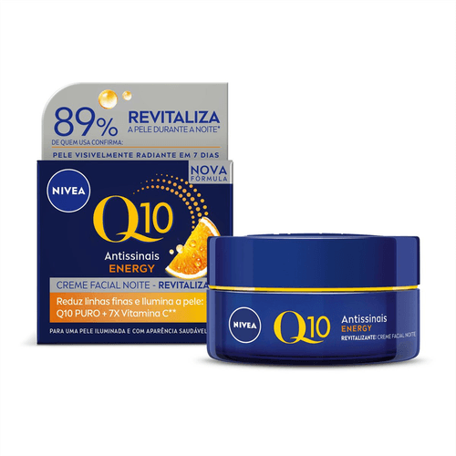 Nivea Creme Facial Antissinais Q10 Energy Noite 50g
