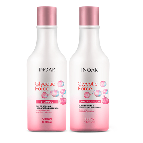 Kit Shampoo + Condicionador 500ml Inoar Glycolic Force
