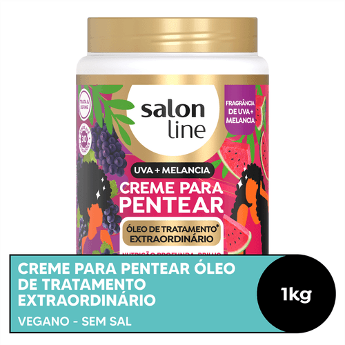 Creme para Pentear Salon Line Óleo de Tratamento Extraordinário Uva + Melância 1kg