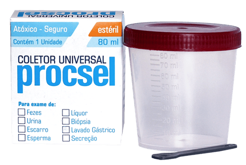Coletor Universal Estéril Procsel 80ml