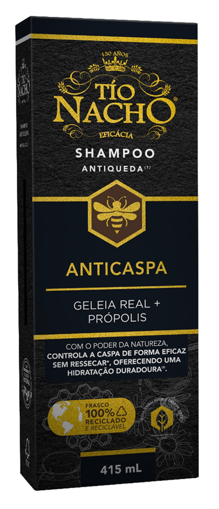 Shampoo Anticaspa Geleia Real + Própolis Tio Nacho 415ml