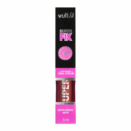 Batom Líquido Vult Super Fix Vermelho Profundo 5ml