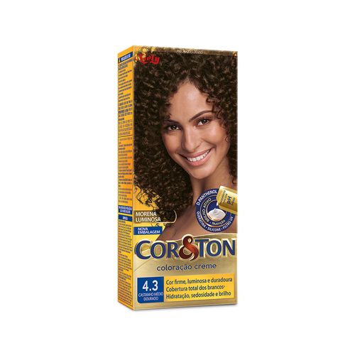Tintura Creme Cor&Ton Mini Kit 4.3 Castanho Médio Dourado
