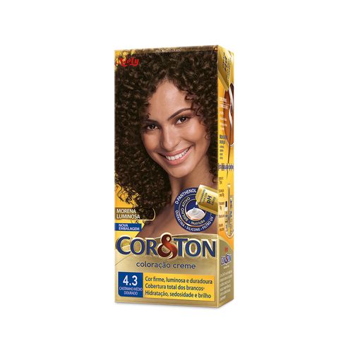 Tintura Creme Cor&Ton Mini Kit 4.3 Castanho Médio Dourado
