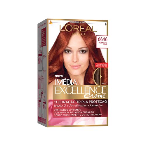 Tintura Creme Imédia Excellence Vermelho 6646 kit