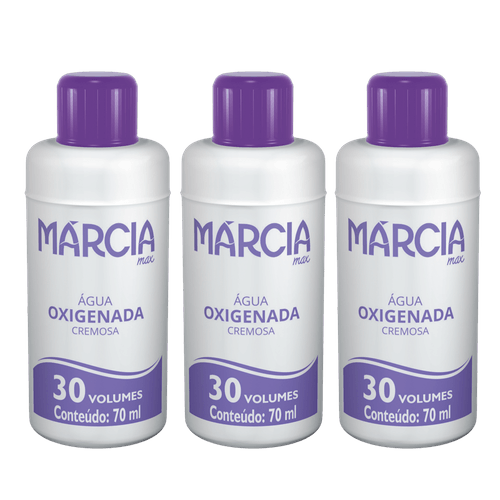 Água Oxigenada Márcia Max 30 Volumes 70ml com 3 Unidades