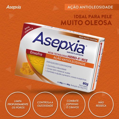 Sabonete Barra Asepxia Enxofre 80g