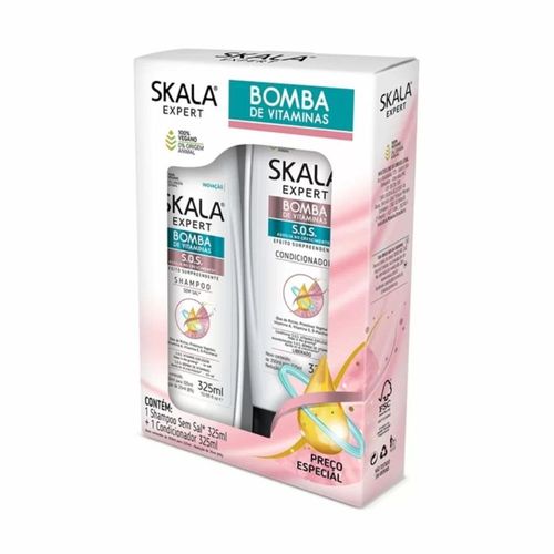 Kit Shampoo + Condicionador Skala Expert Bomba de Vitaminas 325ml