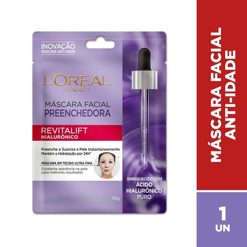 Máscara Facial Preenchedora L'Oréal Revitalift Hialurônico 32g