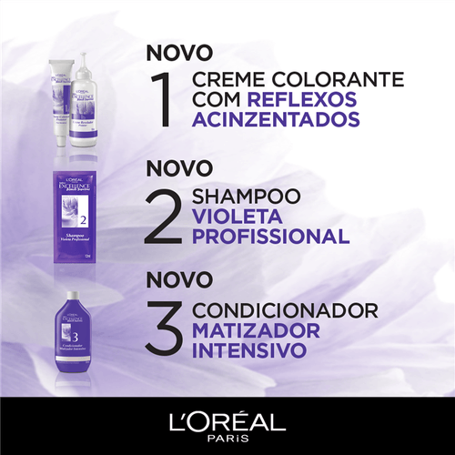 Tintura Creme Imédia Excellence Blonde Supreme 8.12 Louro Claro Pérola kit