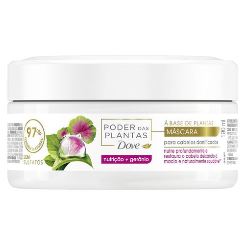 Máscara Capilar Dove Poder das Plantas Nutrição e Gerânio 190ml