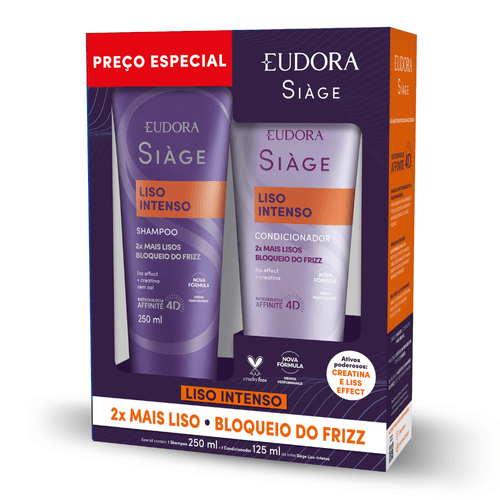 Kit Siage Liso Extremo Shampoo 250ml + Condicionador 125ml