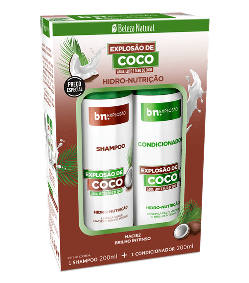 Beleza Natural Kit Shampoo + Condicionador Coco 200ml