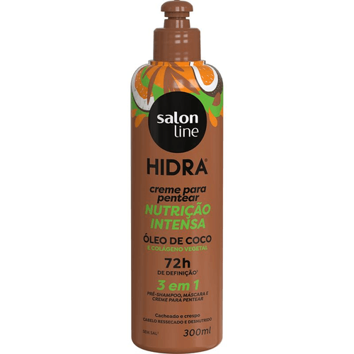 Creme para Pentear Salon Line Hidra Óleo de Coco 3 EM 1 300ml