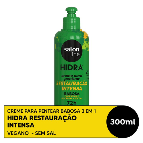 Creme para Pentear Salon Line Hidra Babosa 3 EM 1 300ml