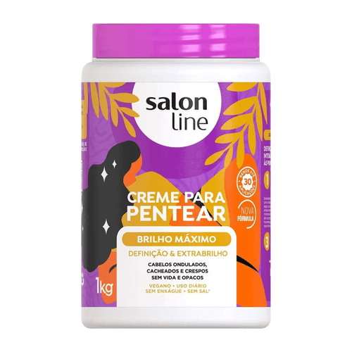 Creme para Pentear Salon Line Brilho Máximo 1kg