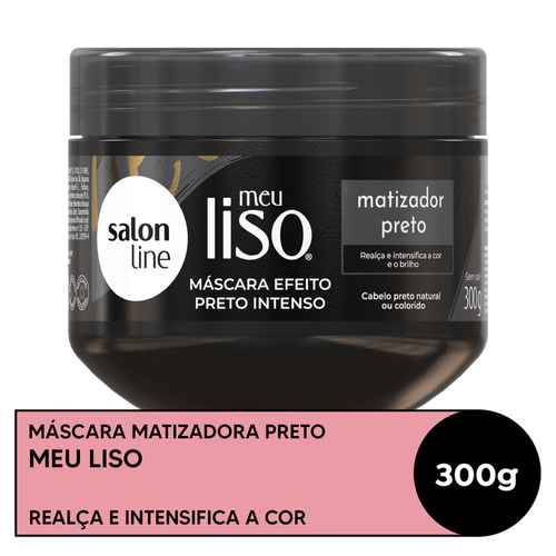 Máscara Salon Line Meu Liso Matizador Preto 300g