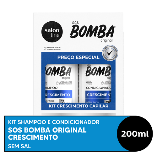 Kit Shampoo + Condicionador Salon Line SOS Bomba Original Original 200ml