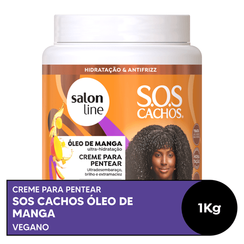 Creme para Pentear Salon Line SOS Cachos Óleo de Manga 1kg